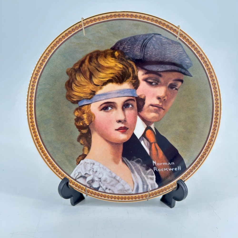 Norman Rockwell Meeting on the Path Knowles Collector Plate Rediscovered Women